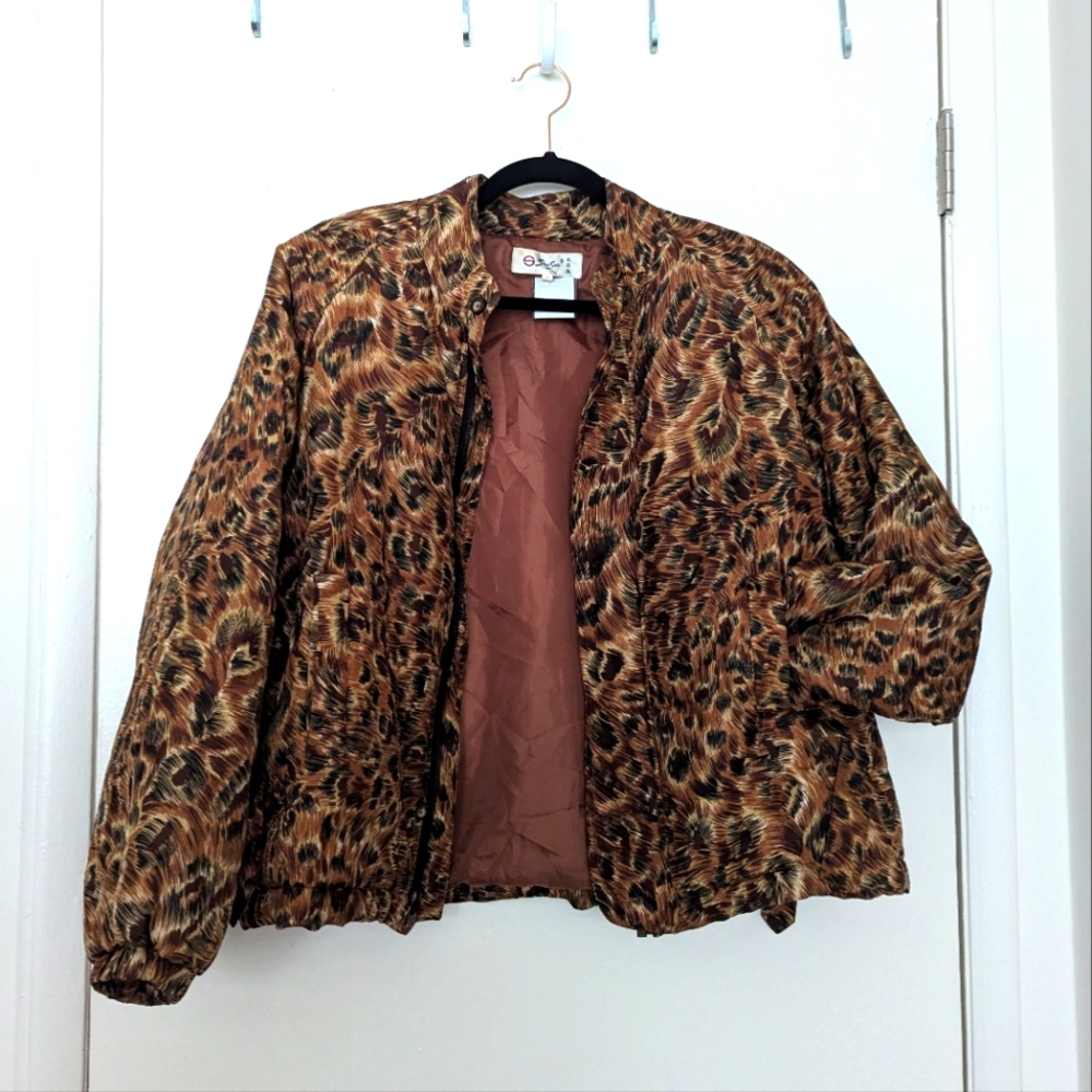 SOLD Vintage 100% silk puffer jacket